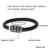 Men's Retro Skull Leather Bracelet with Magnetic Buckle