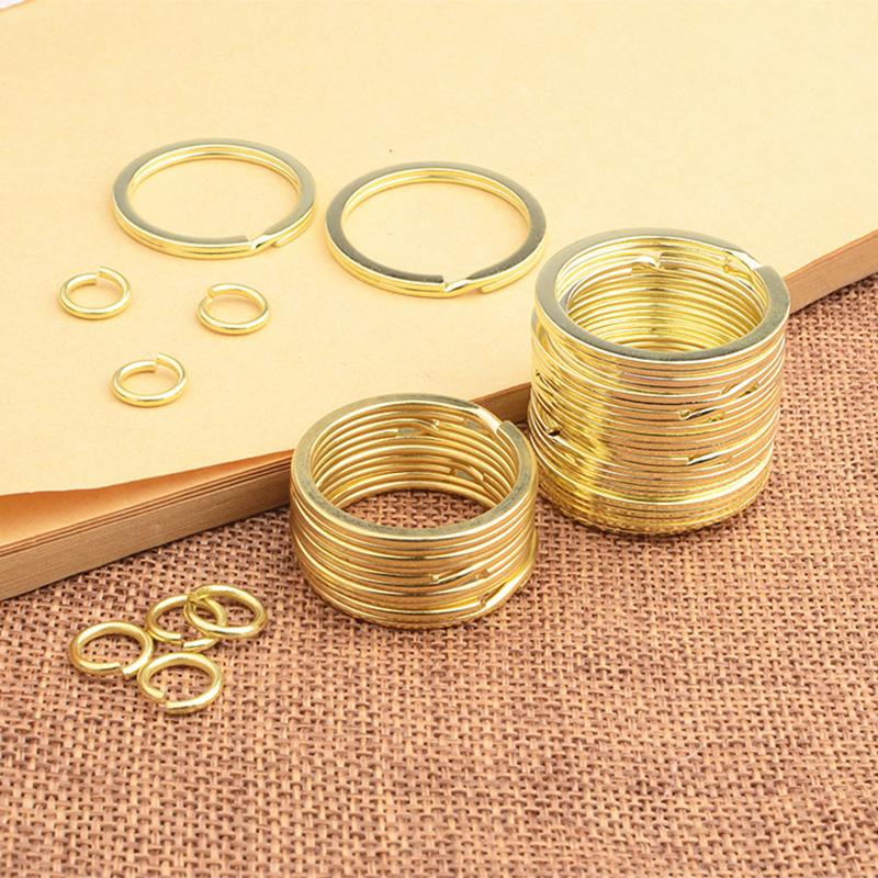 Brass Keychains Gold Color Open Jump Rings Diy Jewelry Making Accessories