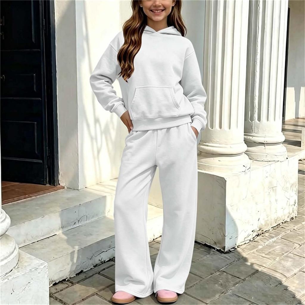 Youth Hoodie and Sweatpants Set for Boys Girls - Cozy Two-Piece Track Suit for Casual Wear