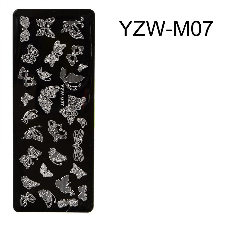 Nail Art Rectangle Printing Plate Printing Nail Polish Steel Plate Template Printing Transfer Printing Diy Seal Printing Plate Tool