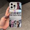Funda de Teléfono para iPhone 17 Air 16 16e 15 14 Plus 13 12 11 Pro Max X Xs XR 8 Cantante Chica T-Taylors Colorida Plata Cubierta Dura