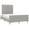 Bed Frame Without Mattress Light Grey 120 X 200 Cm Fabric