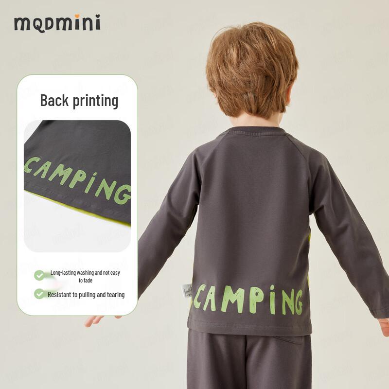 MQDMINI Boys' Reversible Dinosaur Lion Long-Sleeve T-Shirt