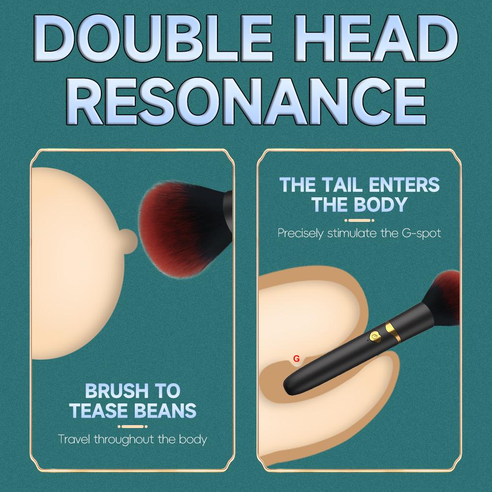 Powerful Vibrating Makeup Brush G Spot Vibrator Vagina Nipple Orgasm Stimulator USB Wireless Charging AV Stick Massager Sex Toys