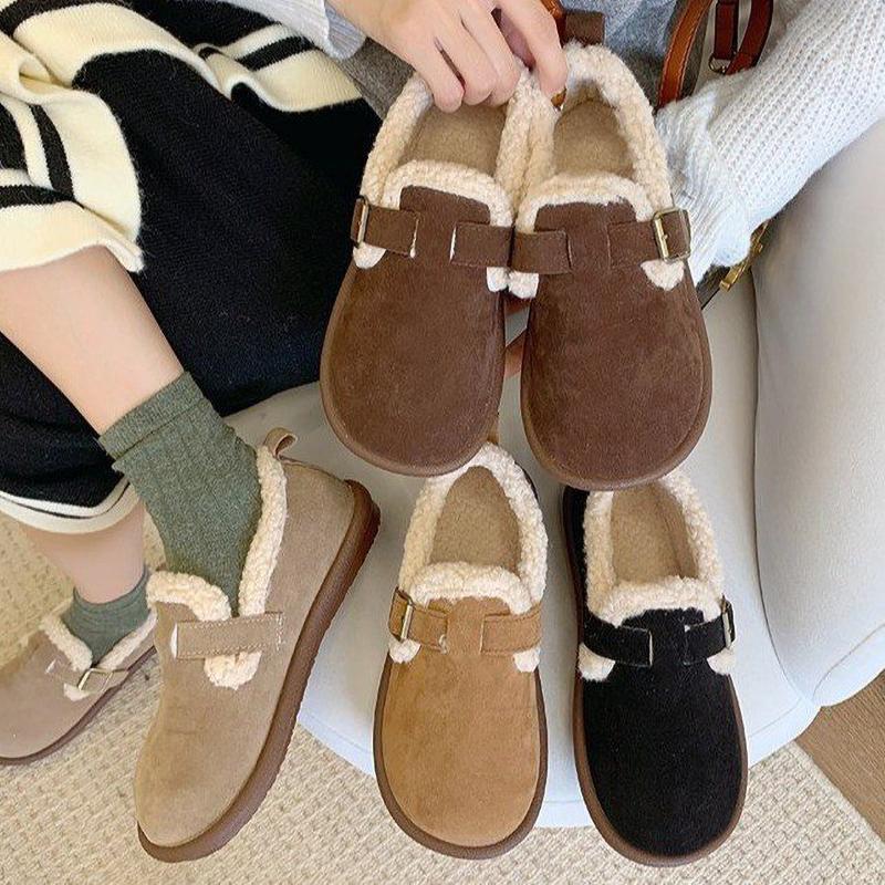 Autumn Winter Women Shoes Casual Flat Shoes Women Moccasins Soft Loafers Fashion Warm Plush Shoes