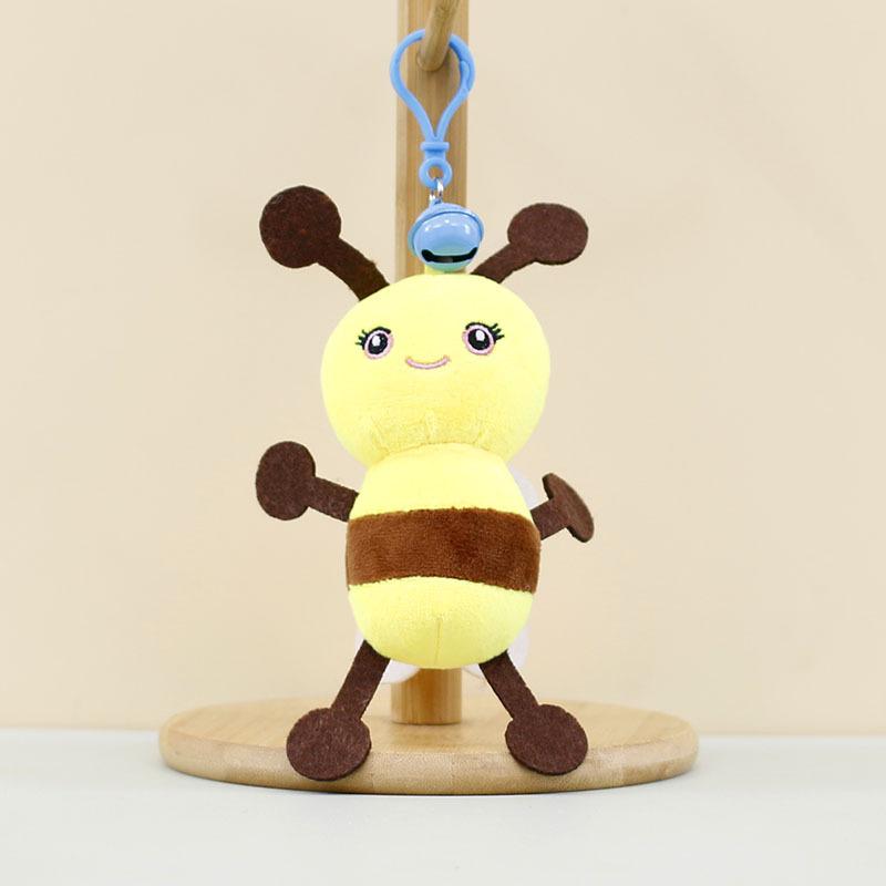 

Adorable Little Bee Plush Keychain Soft Stuffed Animal Charm Bag