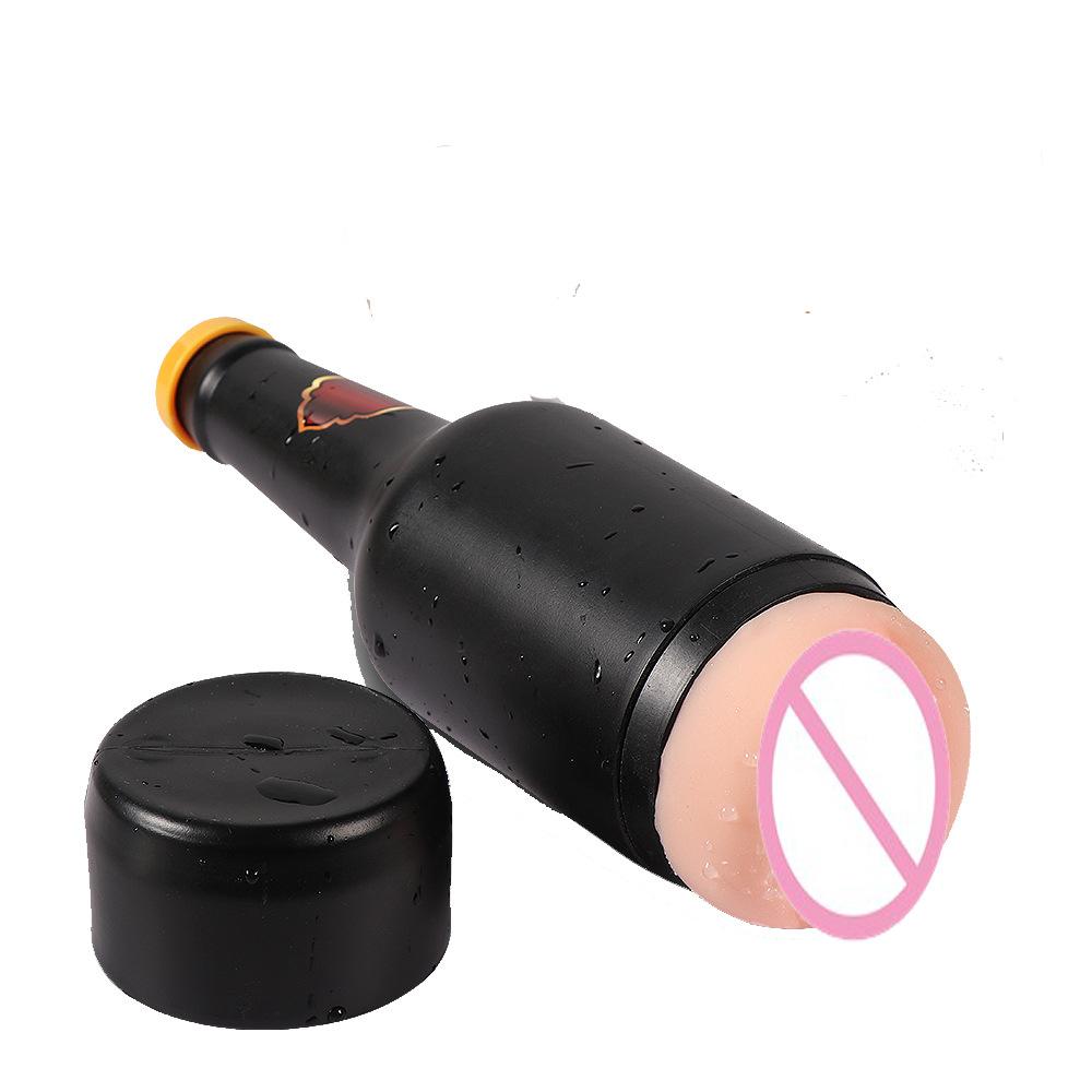 Realistische Bierflaschen-texturierte Pocket Pussy für Männer, Männlicher Masturbator Männliches Sexspielzeug, Masturbationsbecher Herren Stroker