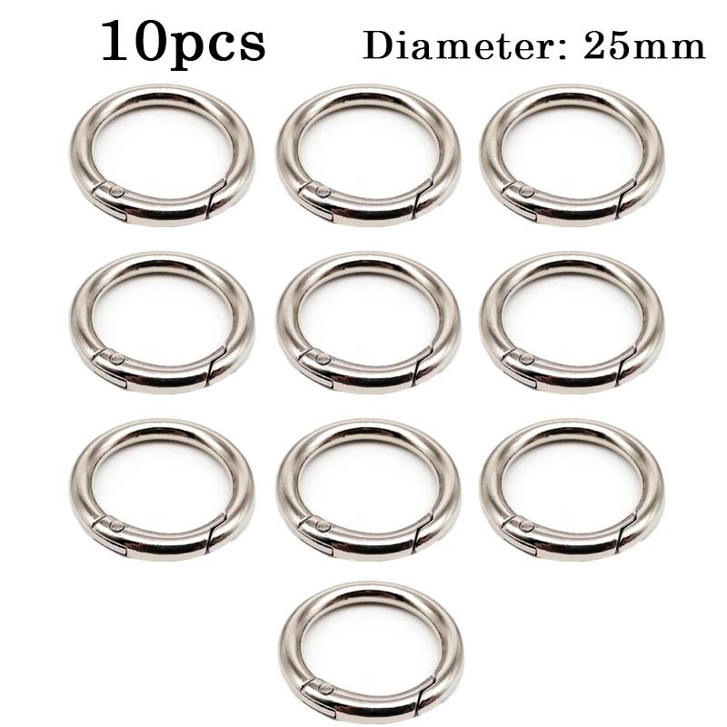 O-ring Fjäderlås Metall Öppningsbar Karbinhake Nyckelring Ringar Väskklämmor Krok Hundkedjespännen Anslutning För DIY Smycken
