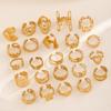 1Pcs Lady stainless steel open-ended ring, extravagant accessory ring, hollow finger ring