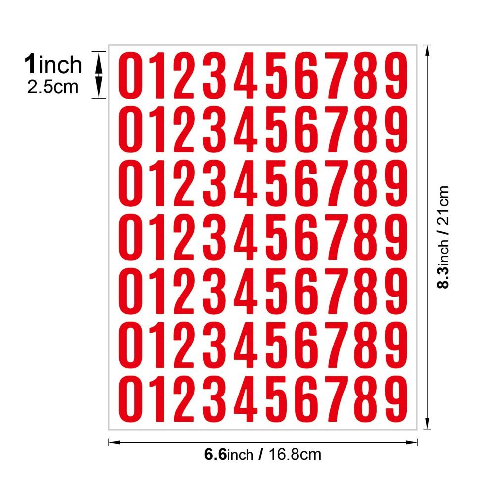 5Pcsset 1 Inch Functional Planner Stickers Vinyl Waterproof Black White Colorful Number Sticker For Cup Laptop Price Tag