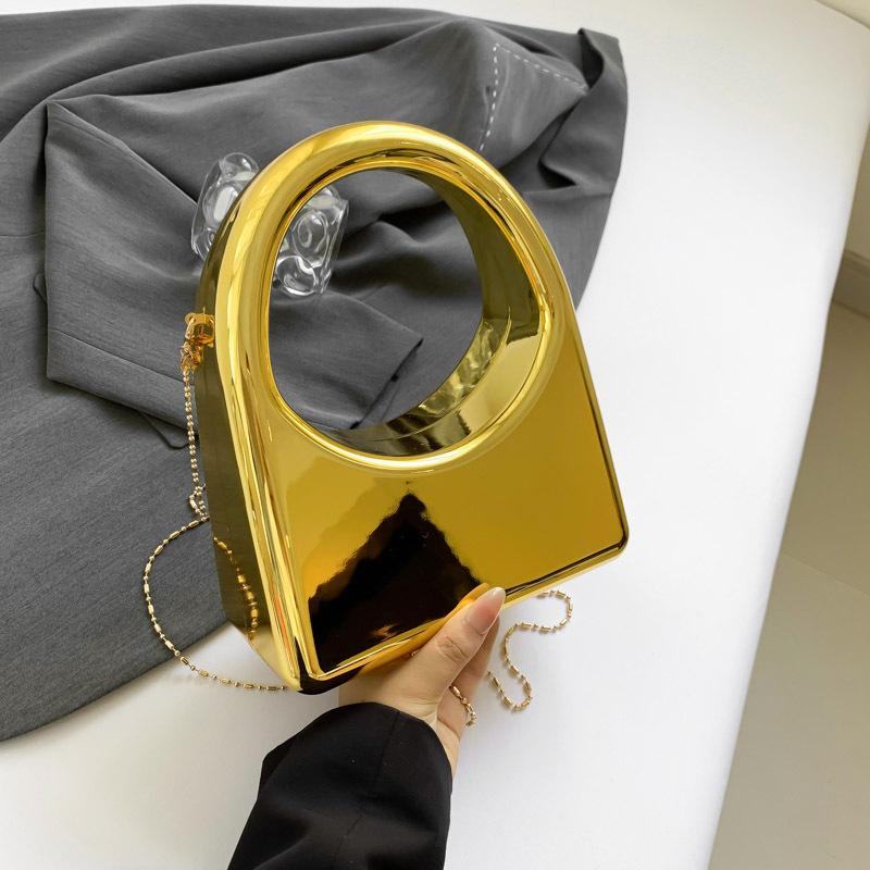 Acrylic box bag 2025 new European and American fashion niche versatile women's chain underarm bag