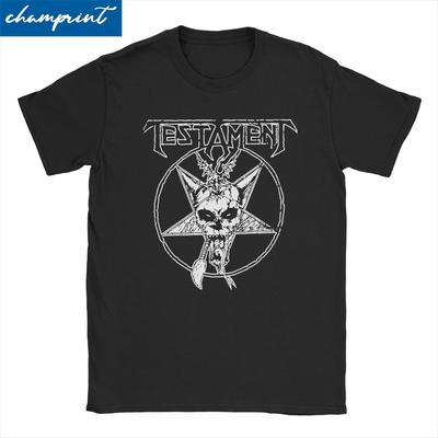 Men Women Metal Music Band Rock T Shirts Testament Pure Cotton Clothes Novelty Short Sleeve Crew Neck Tee Shirt Printed T-Shirts