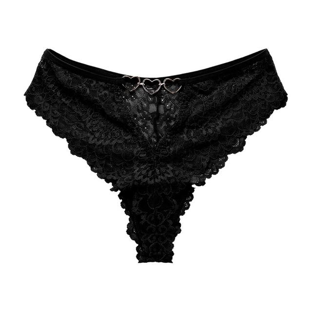 CINOON Women Sexy Lace Lingerie Temptation Low-waist Panties Embroidery Thong Transparent Hollow Out Underwear Female G String