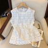 Lace Hollow Flower Sleeveless Shirt Women's Summer High-Quality Light Luxury Age-Reducing Western Style Shirt Vest Top