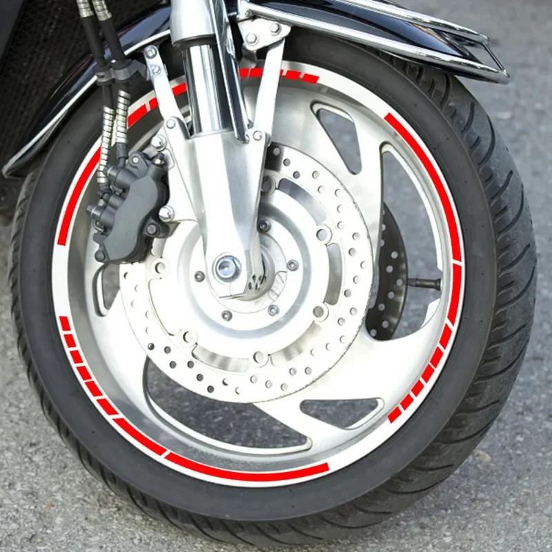 18 Pieces Rim Color Wheel Sticker Bicycle Scooter Styling Reflector Decal Motorcycle Reflective Strip Reflective Rim Tape