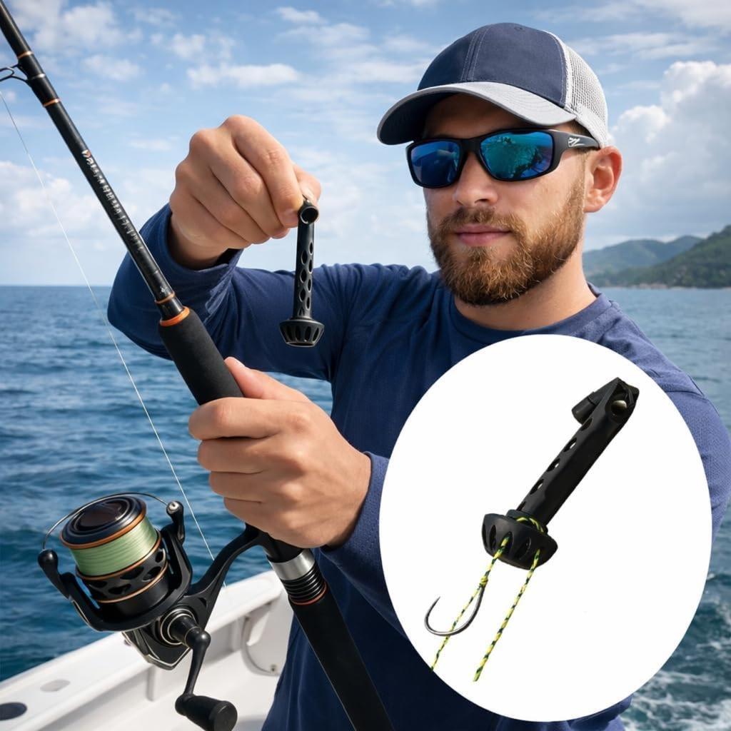 Magnetischer Fliegenfaden-Einfädler für Fliegenfischen, Angelzubehör zum einfachen Anködern kleiner Fliegen & Vorfächer am Wasser, Vereinfacht das Fliegenbinden, Funktioniert mit den meisten Haken