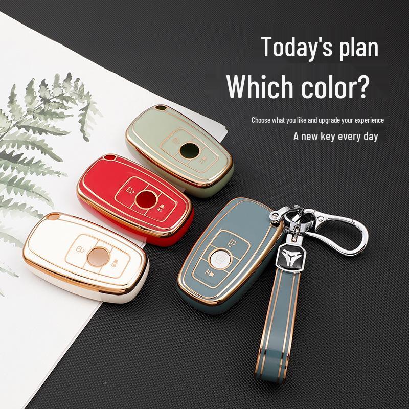 Gold Edge Key Case for Great Wall Haval H6 Coupe, C50, M6, and H2