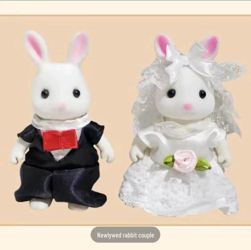 Senbel Mini Rabbit Doll Clothes Accessories for Children's Play House Set