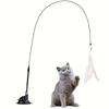 Long Suction Cup Pole Exciting Playtime Adventures Ultimate Cat Toy Interactive Bell Feather Wand Cat Teaser Toy