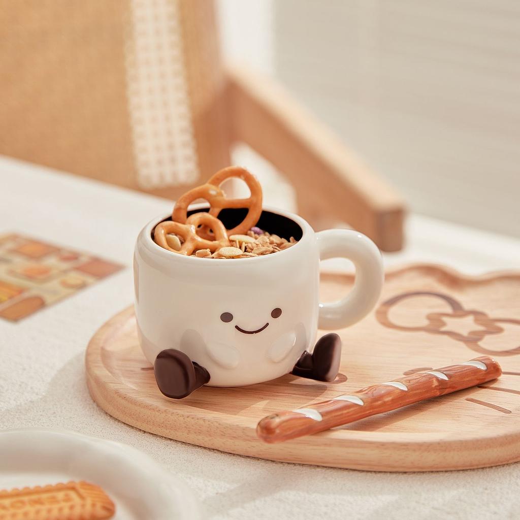 Cute Ceramic Coffee Mug Set for Breakfast – Ins Style Gift for Home & Office Coffee Lovers Gift