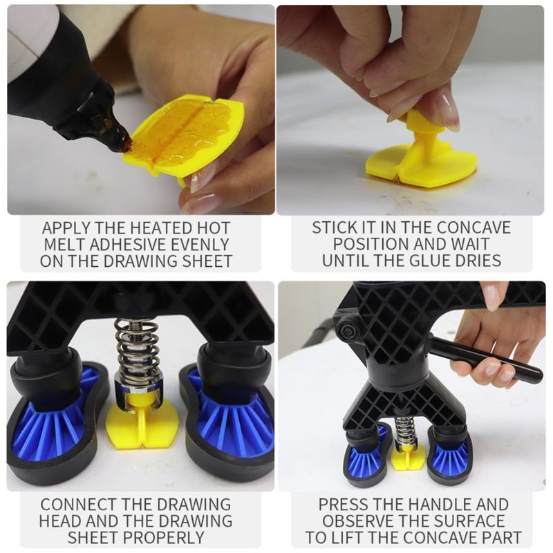 6Pcs Dents Removal Pulling Sheet Dents Puller Glues Sheets Dents Repair Tool Dents Removal Tool Auto Maintenance Tool