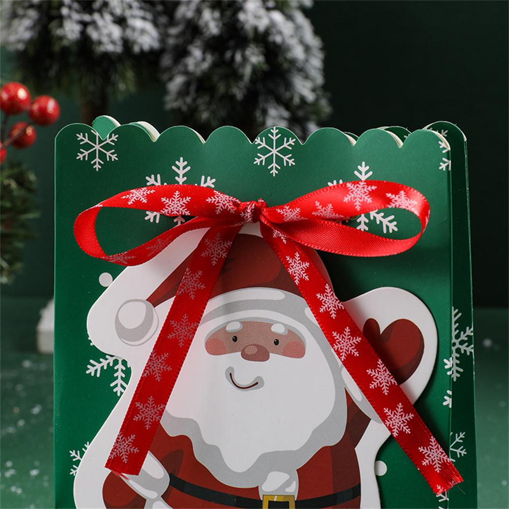 Creative Bow Snowflake Gift Bag Small Size Lovely Christmas Gift Bag Christmas Gift Bag Ribbon Handle For Festive Decorations