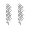 DIGADAGU Metal Leaf Feather Tassel Dangle Earrings New Classic Vintage Earrings Women's Daily Zircon Accessories