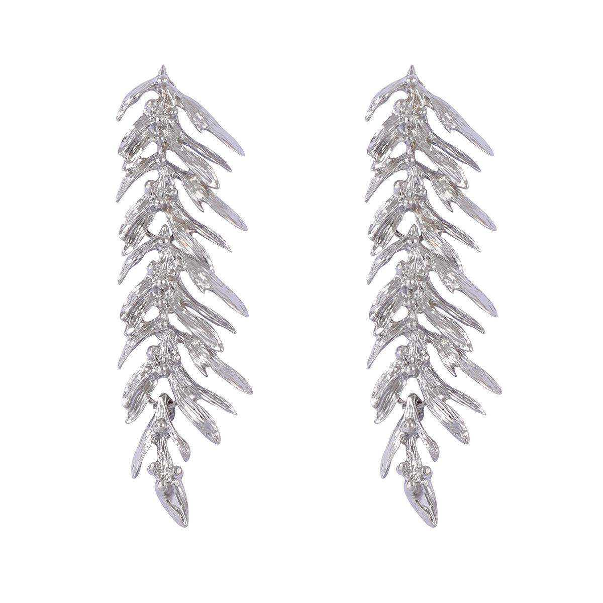 

Персонализированные, трендовые, ретро, модные, серьги-листья из сплава в холодном стиле, серьги-листья-перья, серьги с кисточками для женщин