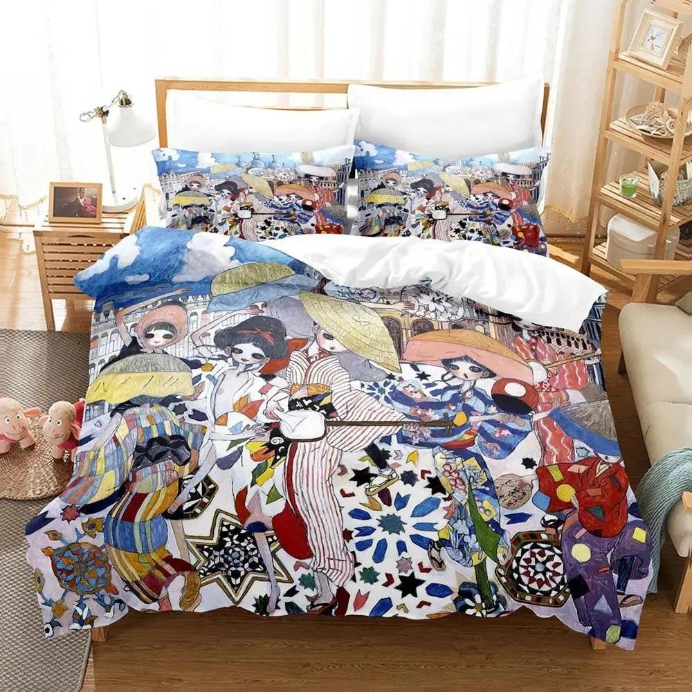 Anime Aya Takano Bedding Set Boys Girls Twin Queen Size Duvet Cover Pillowcase Bed Kids Adult Fashion Home Textileextile