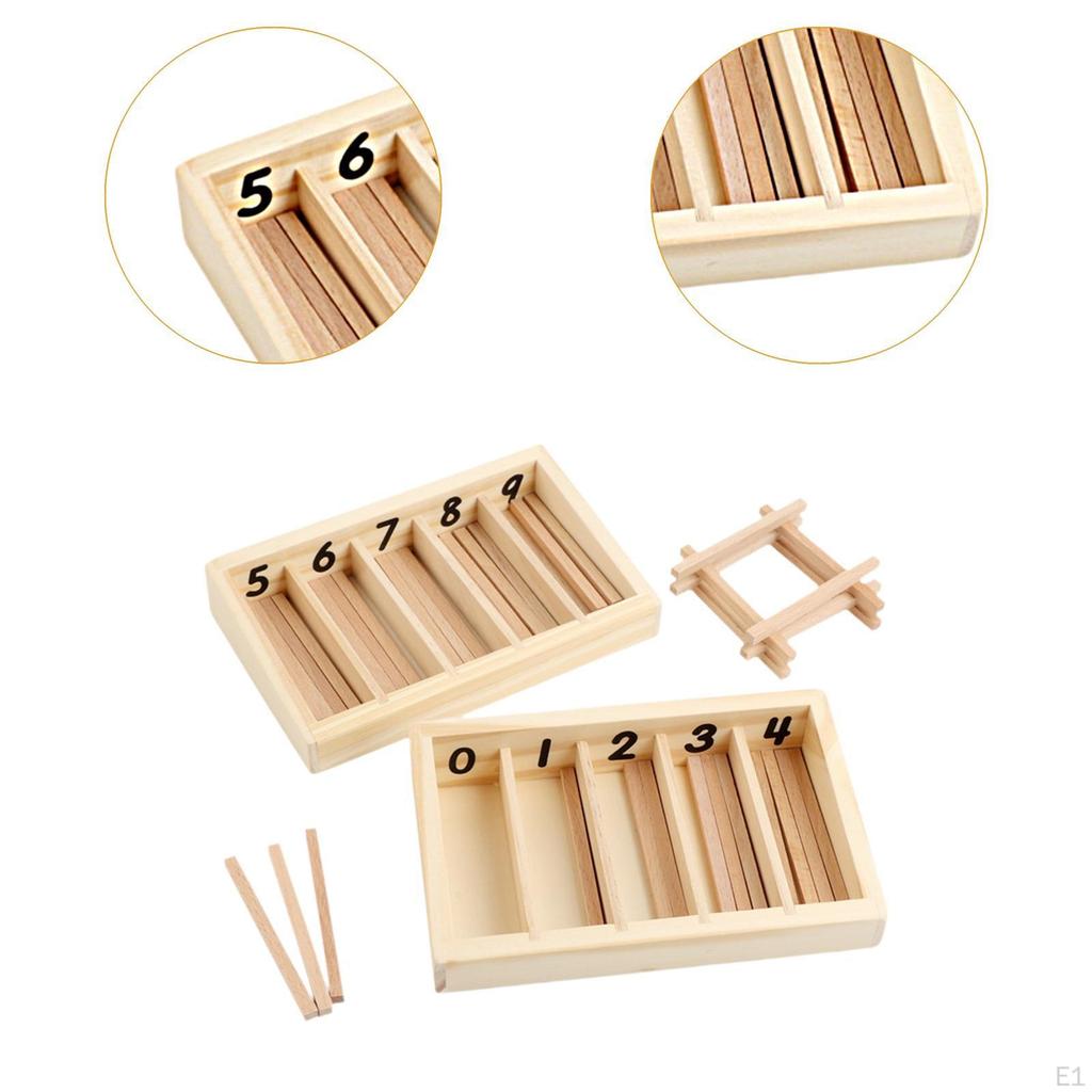 Wood Spindle Box Mathematics Learning Training Toy Teaching Math Toys Materials for Homeschool