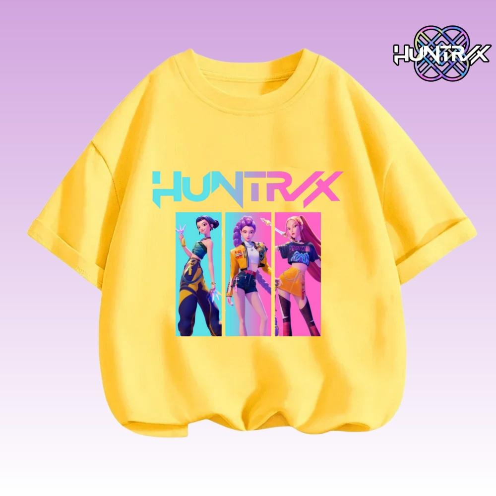 2026 Moda Camiseta Infantil Kpop Caçadores de Demônios Camiseta para Meninos Meninas Camiseta Verão Gola Redonda Manga Curta