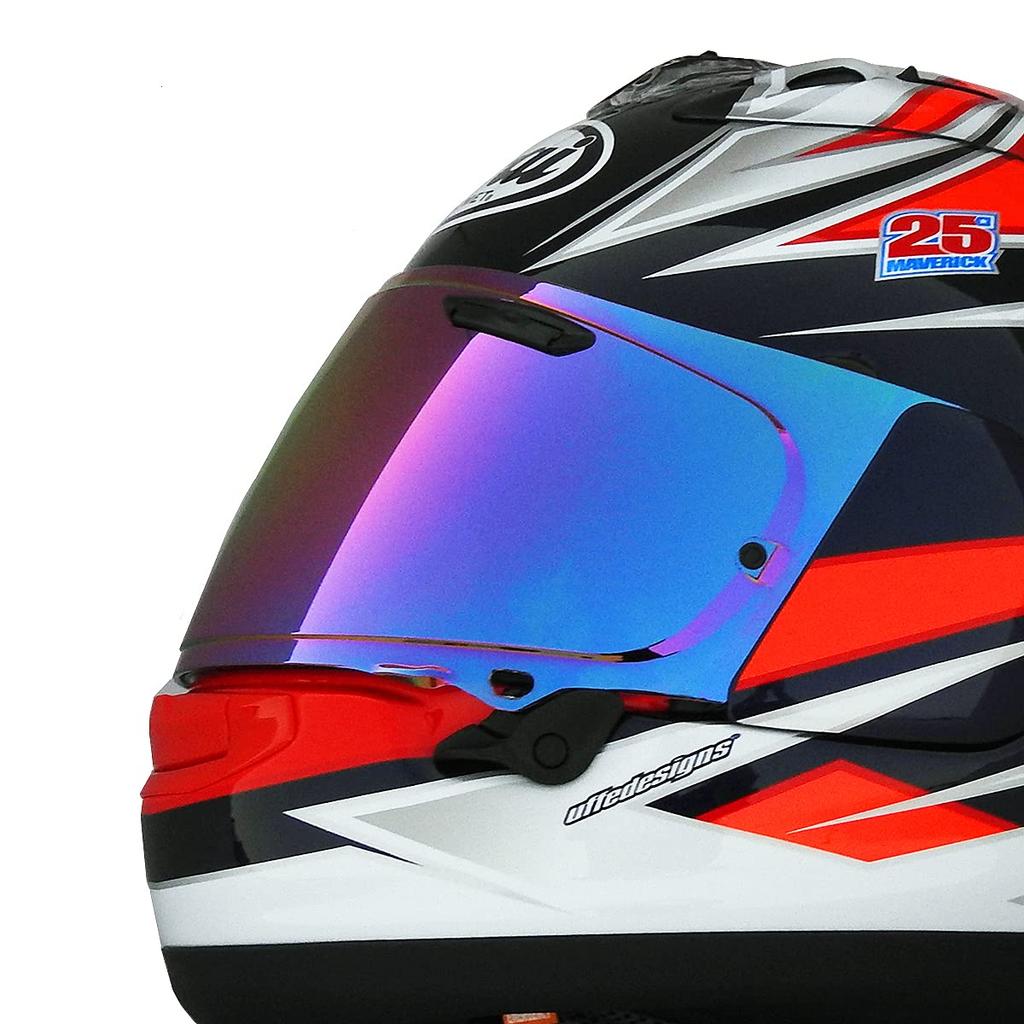RXP VAS-V MV Compatible Blue/Dark Smoke Mirror Shield External Product Arai Alai VAS-V MV