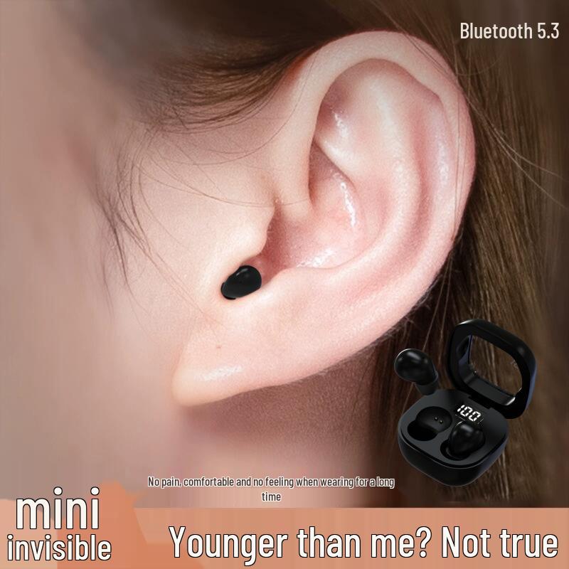 SK19 Mini Bluetooth Earphones - Ultra-Small, In-Ear, Painless Sleep Design.
