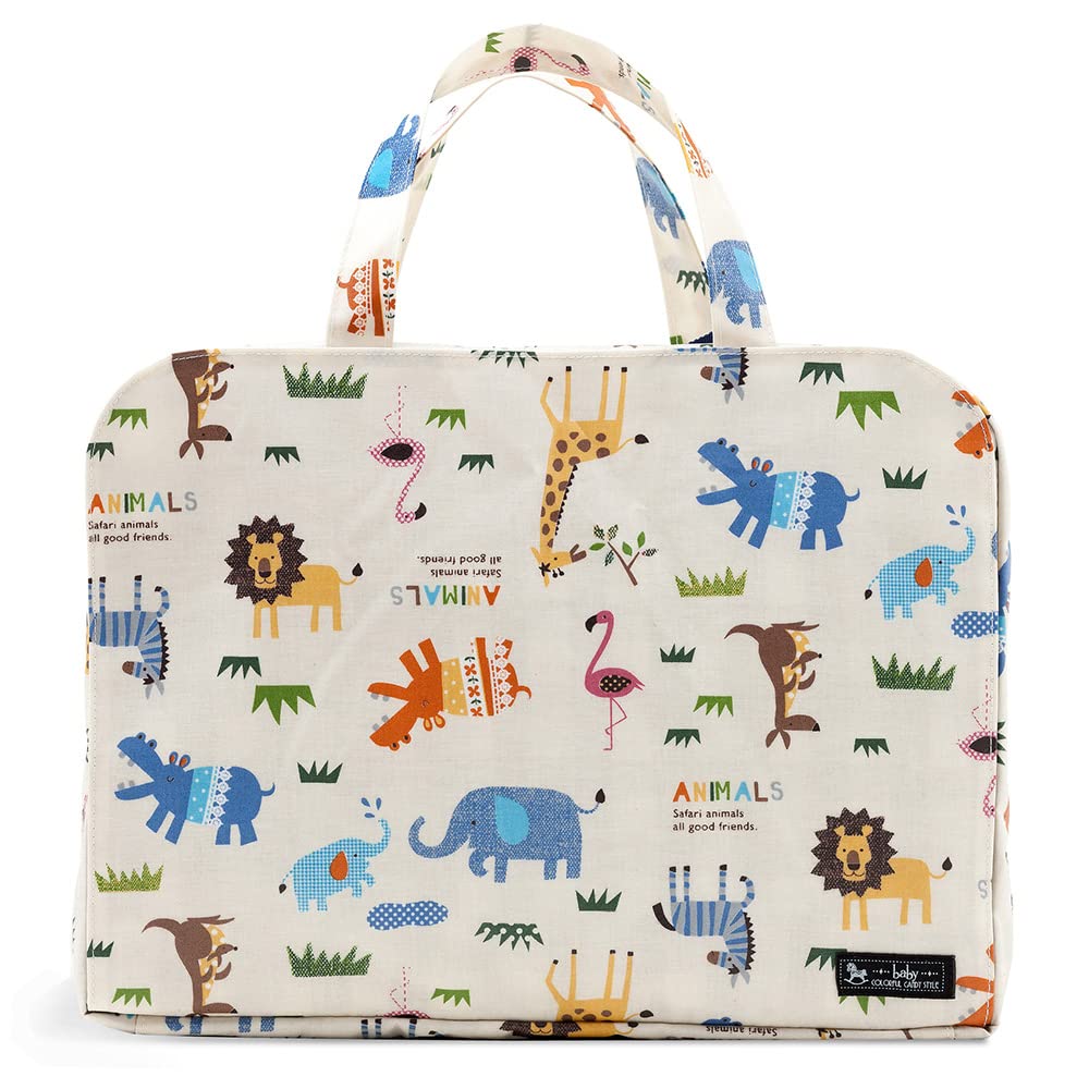 COLORFUL CANDY STYLE Diaper Pouch for Baby Cute and Animal March Across the Savanna B1503500 Boys, Portable, (Scarlet, Natural)