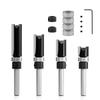 10Pcs Quality Steel Straight Router Bit with Ball Bearing for Smooth Operate In Woodworking Tasks Efficient Cutting