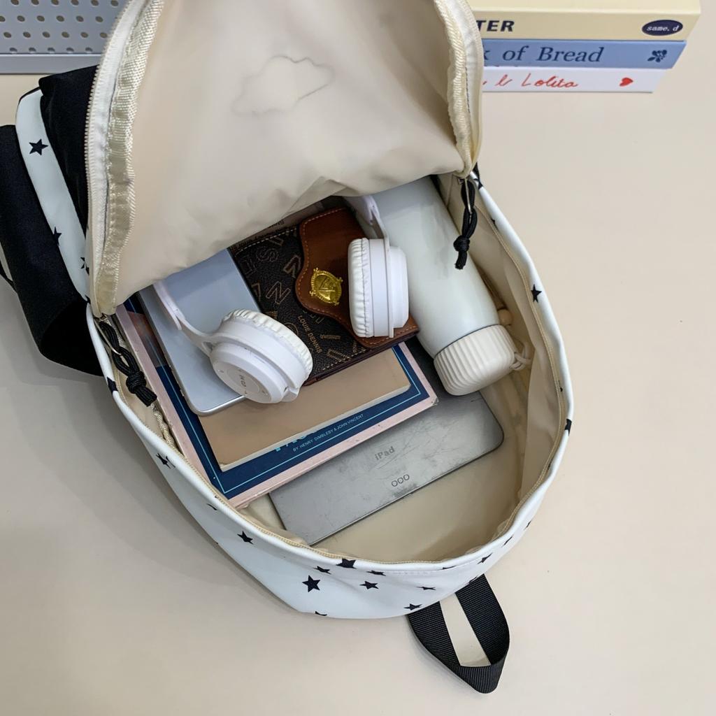 Schultasche süße Stern-Schultasche leichte koreanische Schüler Rucksack mit großem Fassungsvermögen Mittelschule vielseitig lässig hochwertiger Rucksack