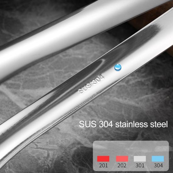 Stainless Steel Serving Tongs Multi-functional Kitchen Food Clamp for Cooking Toast Bread Salad Barbecue Grilling Baking Frying
