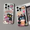 Funny Black Cat Clear Phone Case For iPhone 17 11 12 14 13 15 16 Pro Max Mini SE 7 8 Plus Cute Cartoon Animal Transparent Covers