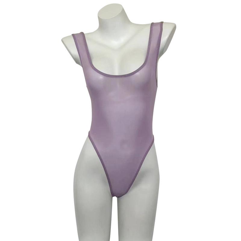 Sexy Goddess Transparent High Cut Fishnet Bodysuit - Open Crotch, Sleeveless, Perfect for Couples