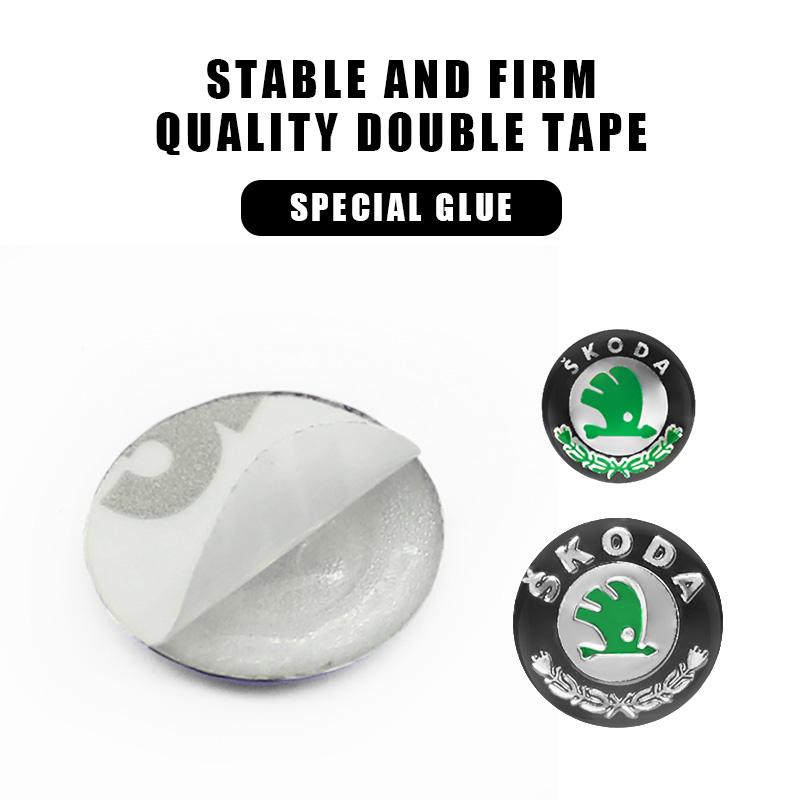 14mm Car Remote Key Sticker Aluminum Emblem Decal For Skoda Octavia Kodiaq Fabia Superb Rapid Kamiq Karoq A5 2 3Yeti Enyaq A7 jzfb61