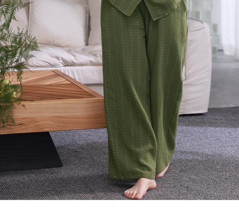 Xuan Liang Pure Cotton Pajama Women's Spring and Autumn Long Sleeve Double Layer Gauze Full Cotton Premium Loose Four Season Home Furnishing Set