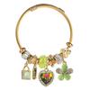 Heartshaped Stainless Steel Jewelry Bracelet With Sparkling Accents For Female Fashion