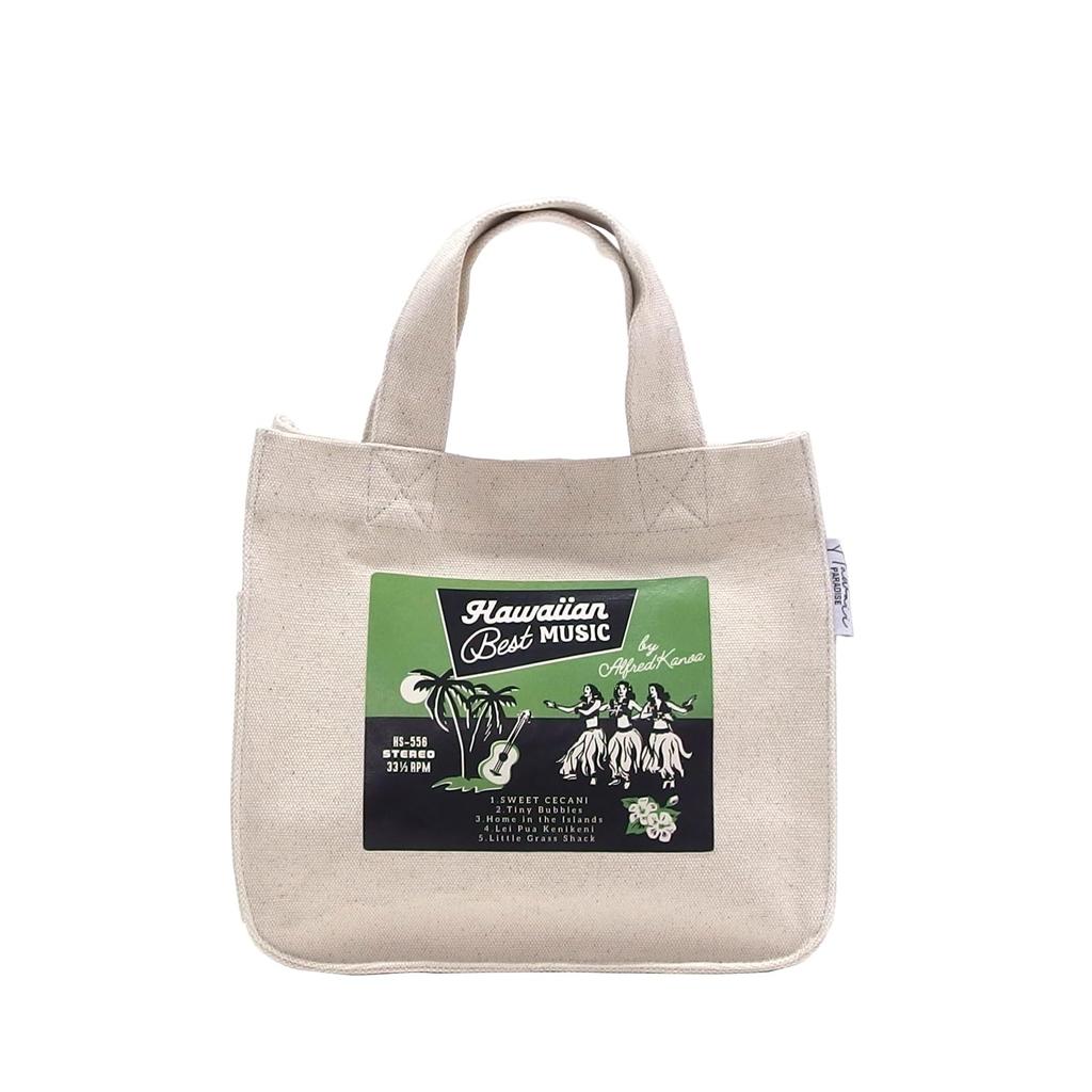 Bolsa de Sacola de Algodão Keystone, Verde Havaí, Pequena, Natural, BA057989