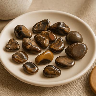 Tumbled Stones Medium Picture Nguni African, 12 Pieces