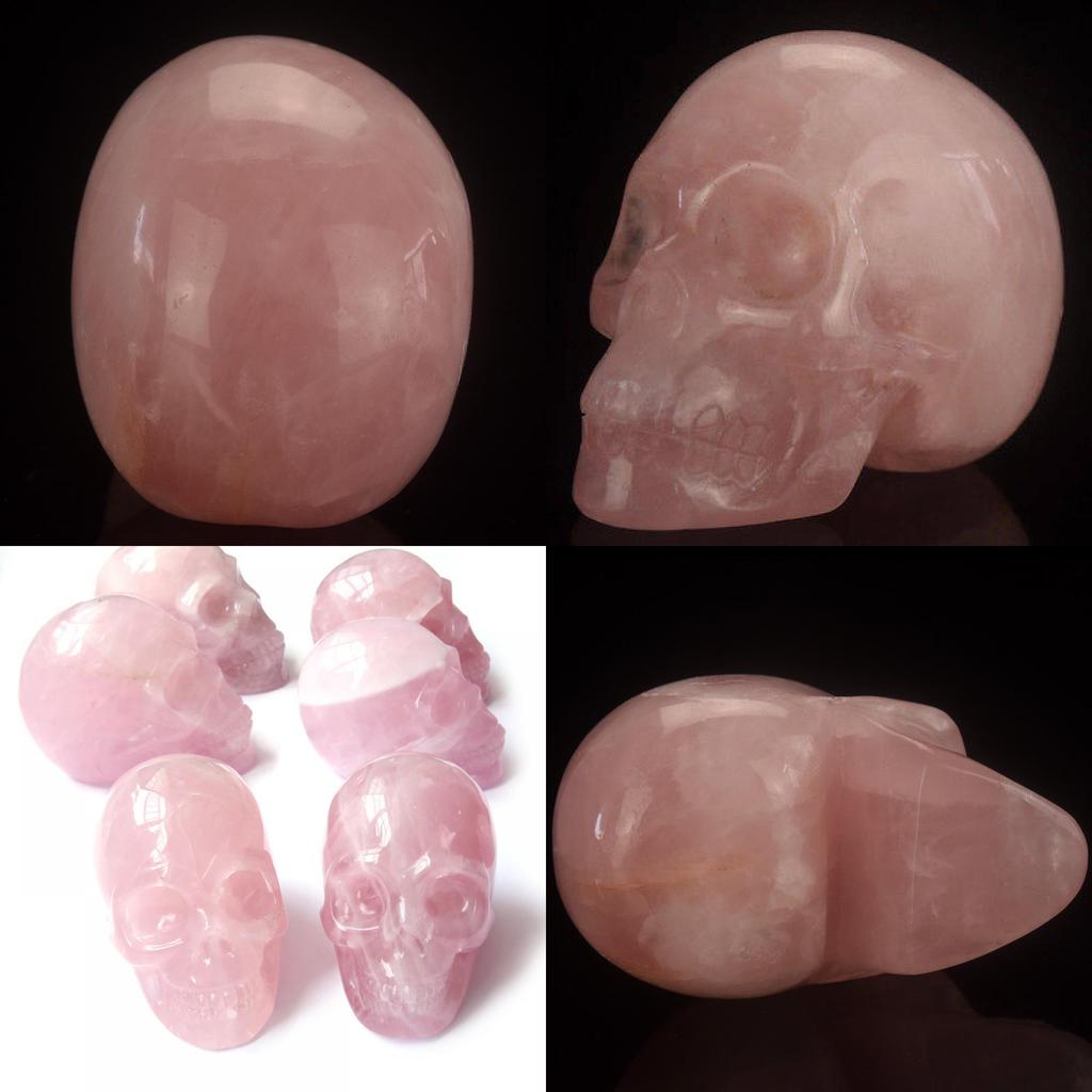 Modern Pink Skull Sculpture Handmade Art Piece For Display Collection Gift Giving