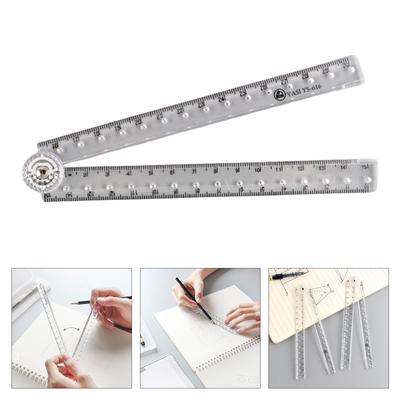 Clear Folding Rulers Drawing Ruler Clearly Centimeters Scale Measuring Length 0-30cm (0-12Inch) for Student Teacher