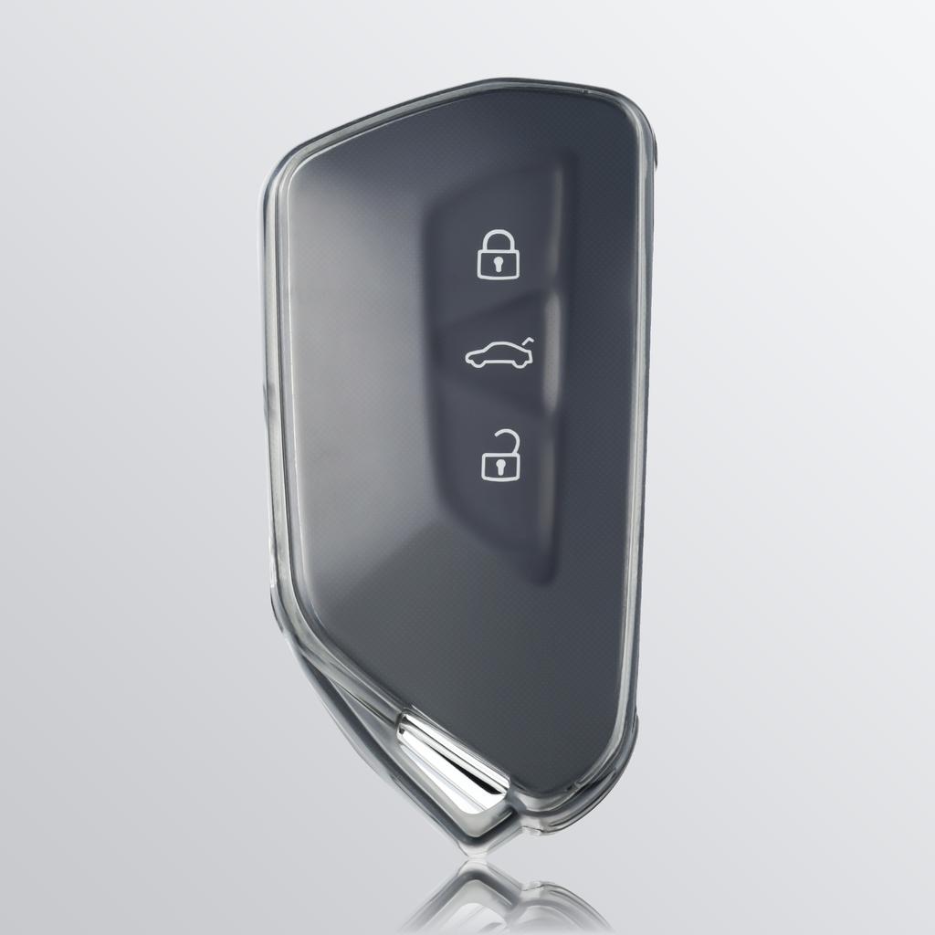 For VW Volkswagen Golf 8  ID.3 ID.4 Skoda Octavia A8 MK4 MK8 2022 2021 GTI R TPU Transparent Car Key Fob Case Cover Accessories