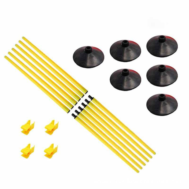 Foldable Sports Training Aid: Flagpole, Basketball, Football Slalom, Rubber Base Hurdles for Middle School Exams