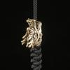 Pack of 3 Dragon Head Shape Metal Paracord Pendant Metal Texture Suitable for Fashion Enthusiasts Gear Upgrading