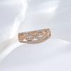 Neues Einzigartiges Design Roségold Farbe Ringe für Damen Mädchen Mode Geometrisch Natürlicher Zirkon Hohe Qualität Täglicher Schmuck